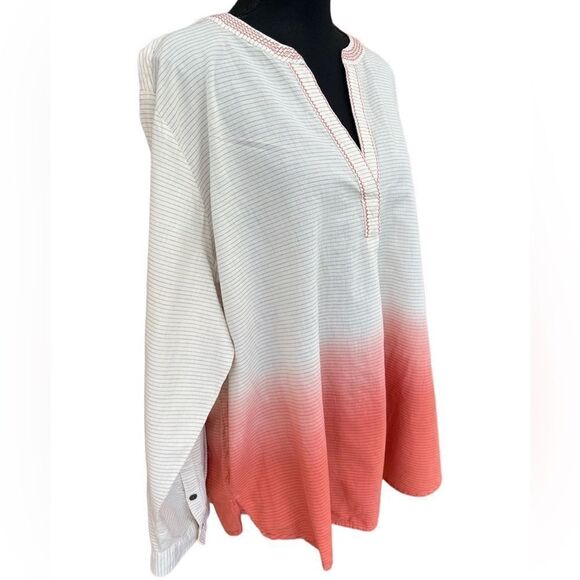 Sonoma split neckline ombré tunic with tab sleeves size 2X - Picture 5 of 6